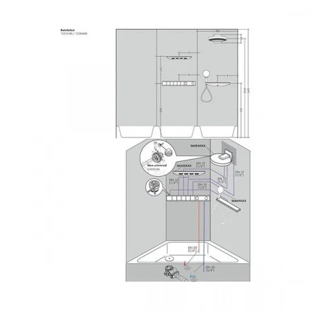 Фото термостатический смеситель для душа hansgrohe rainselect 15384990