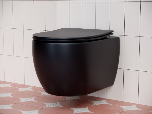 Фото унитаз подвесной, безободковый ceramicanova play cn3001mb