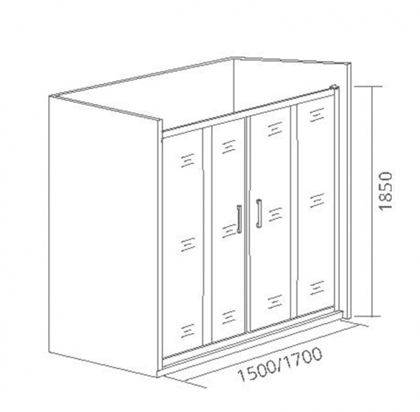 Фото душевая дверь good door latte wtw-td-150-c-we 150 см ла00030
