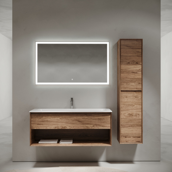 Фото тумба под раковину sancos marmi 1.0 120 см, цвет: дуб чарльстон mr1.0120ech
