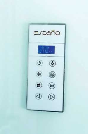 Фото душевая кабина esbano led es-l108ckr 100x80 см