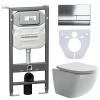 Унитаз с инсталляцией Сет 4 в 1 Ceramicanova CN3009_1002CH_1000