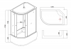 Фото душевая кабина taliente  120x80 см ta-12080g(r)