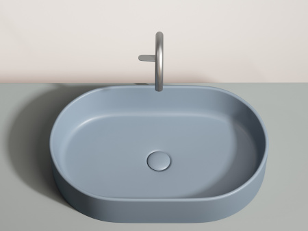 Фото раковина накладная ceramicanova element 60.8 см, цвет: серый cn6048mhl