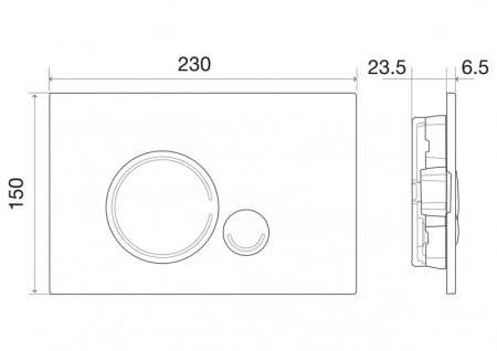 Фото клавиша смыва belbagno sfera bb014-sr-bianco