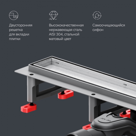 Фото душевой трап am.pm masterflow 60 см w01sc-u11-060-04sb