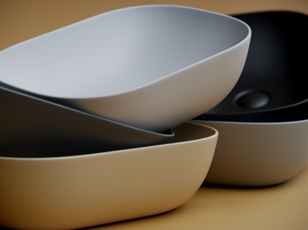 Фото раковина накладная ceramicanova element 45.5 см, цвет: антрацит cn6009mdh
