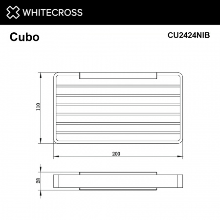 Фото мыльница-решетка whitecross cubo cu2424nib, цвет: никель брашированный