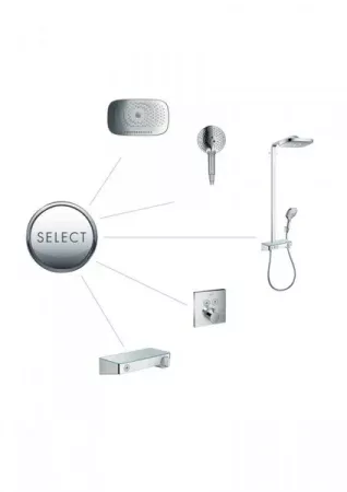 Фото термостатический смеситель для душа hansgrohe shower select 15763990