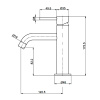 Фото смеситель для раковины aquame siena aqm6210gm, цвет: металл