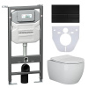 Унитаз с инсталляцией Сет 4 в 1 Ceramicanova CN3001_1002B_1000