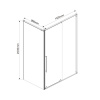 Фото душевой уголок vincea arno 140x90 см vsr-1a9014cl