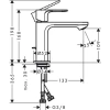 Фото смеситель для раковины hansgrohe rebris e 72560000