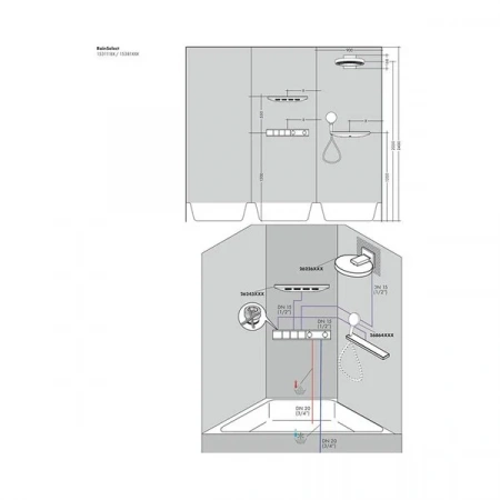 Фото термостатический смеситель для душа hansgrohe rainselect 15381670