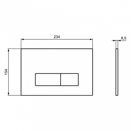 Фото клавиша смыва ideal standard oleas m1 smartflush r0117aa