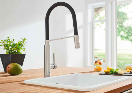 Фото смеситель для кухни grohe concetto new 31491dc0, цвет: сталь