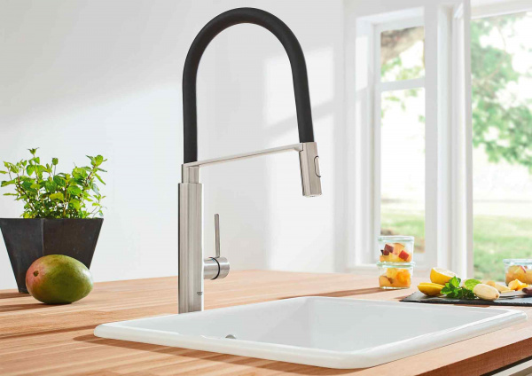 Фото смеситель для кухни grohe concetto new 31491dc0, цвет: сталь