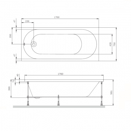 Фото акриловая ванна am.pm x-joy 170х70 см w94a-170-070w-a1
