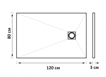 Фото поддон taliente 120x80 см pta-st-120bstone