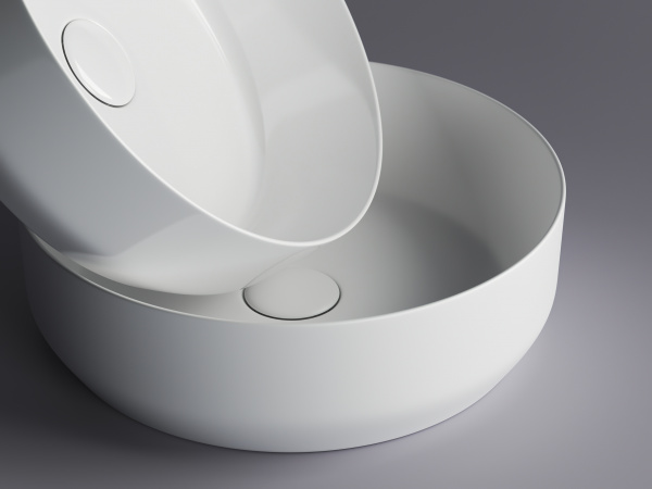 Фото раковина накладная ceramicanova element 39 см, цвет: белый cn6022