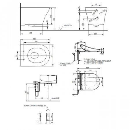 Фото унитаз подвесной toto mh cw162y#xw