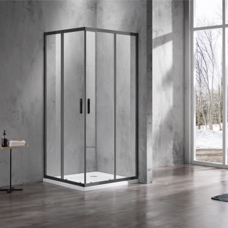 Фото душевое ограждение  azario milton  90x90 см az-nd1142 900 black