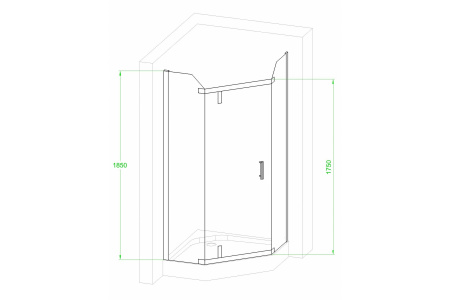 Фото душевое ограждение royal bath tr rb90tr-c-ch 90x90 см