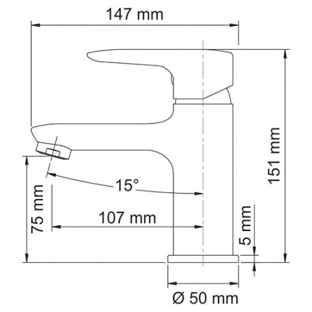 Фото смеситель для раковины wasserkraft vils 5600 5603