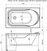 Фото акриловая ванна aquanet west 120x70 см 00204050 + 00196049