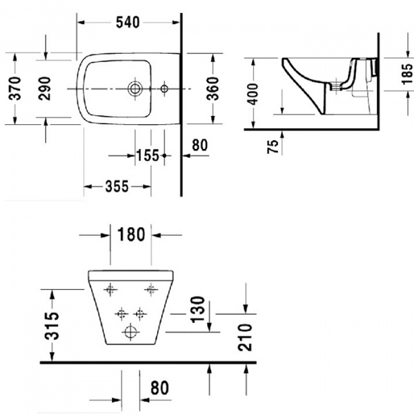 Фото биде подвесное duravit durastyle 57 см 2287150000