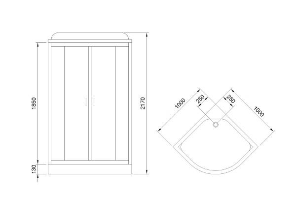 Фото душевая кабина royal bath нк rb100hk6-wc    100x100 см