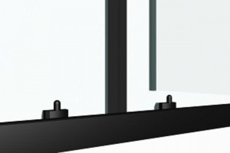 Фото душевое ограждение bandhours smart/flat-glass 812 черный матовый 100x80 см
