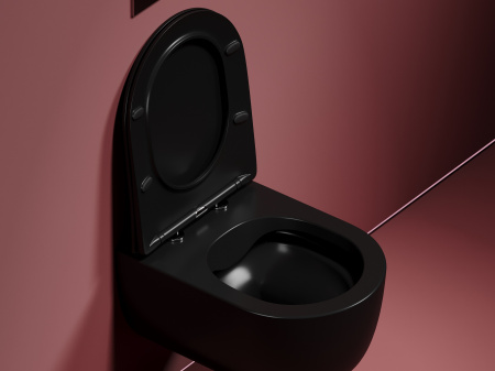 Фото унитаз подвесной, безободковый ceramicanova modena cn6063mb