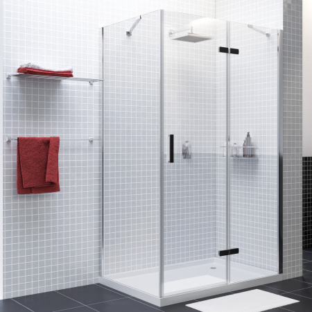 Фото душевое ограждение wasserkraft allerblack 120x80 см 10h06rblack