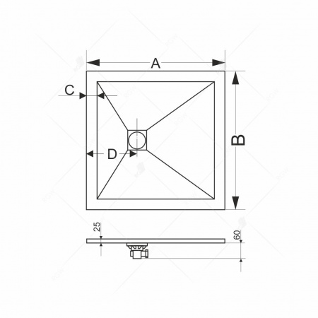 Фото поддон rgw st-0099g 90x90 см 16152099-02