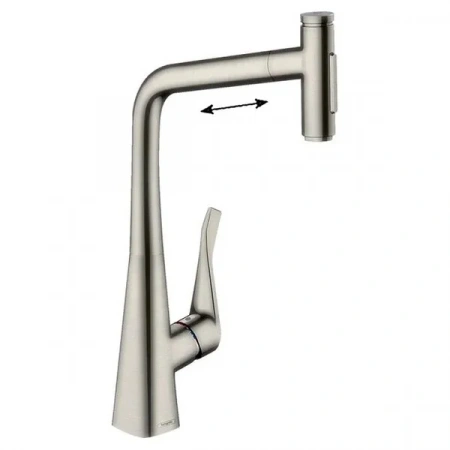 Фото смеситель для кухонной мойки hansgrohe metris select 73820800