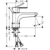 Фото смеситель для раковины hansgrohe rebris s 72434000