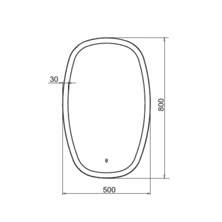 Фото зеркало с подсветкой comforty космея 50 см 00-00005260