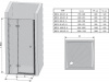 Фото душевая дверь ravak brilliant bsd2 a l/r 80 см 0ul4aa00z1
