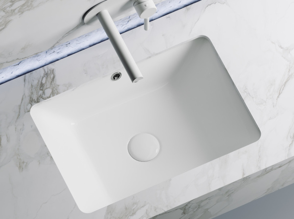 Фото раковина встраиваемая ceramicanova element 55 см, цвет: белый cn6045