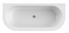 Акриловая ванна Cezares Slim Wall Nero 180x80 см