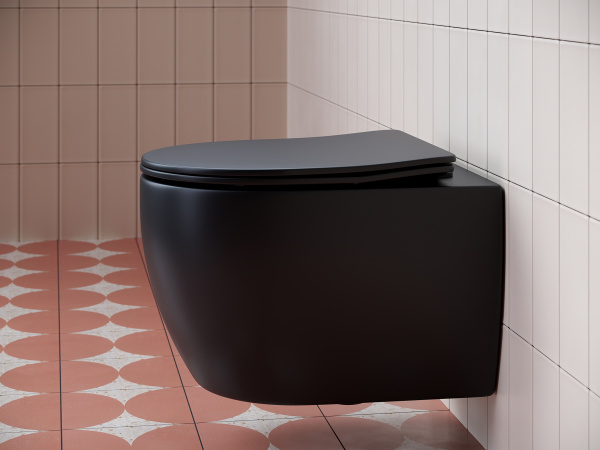Фото унитаз подвесной, безободковый ceramicanova play cn3001mb