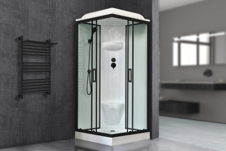Фото душевая кабина royal bath нр rb80hp6-wt-bl 80x80 см