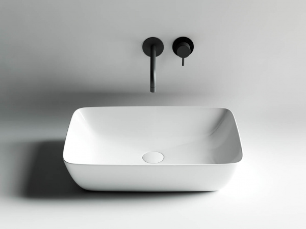 Фото раковина накладная ceramicanova form 58 см, цвет: белый cn2003