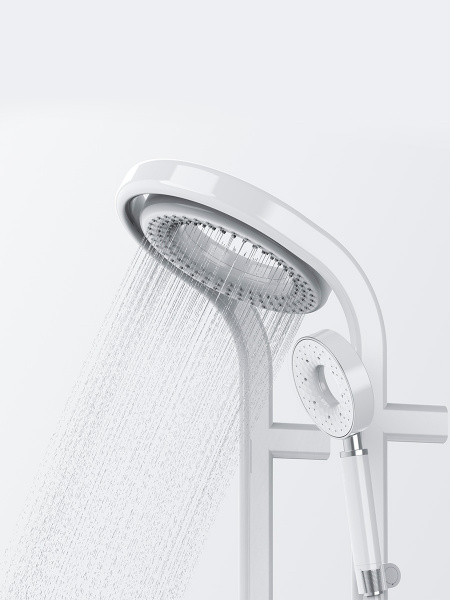 Фото душевая стойка aquame aqm8004w, цвет : белый