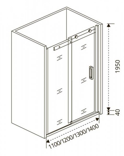 Фото душевая дверь good door altair wtw-130-c-ch 130 см ал00003