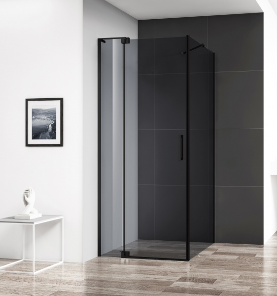 Фото душевое ограждение cezares slider-ah-1-80-70/80-grigio-nero 80x70 см