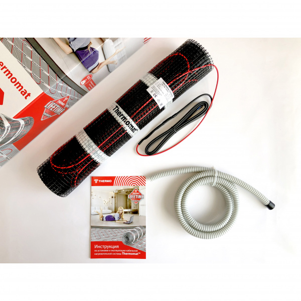 Фото теплый пол thermo thermomat tvk-300 bl /4,0: площадь обогрева 4 кв.м мощность 1200 вт