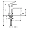 Фото смеситель для раковины hansgrohe rebris e 72506670