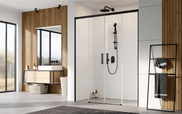 Фото душевая дверь radaway idea black dwd 140 см 387124-54-01
